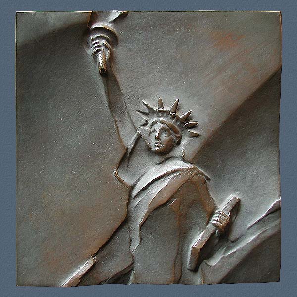ABRAHAM LINCOLN, cast bronze, 103 x 100 mm, 1993, Reverse
Keywords: contemporary
