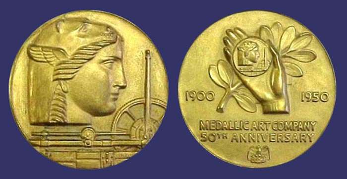 50th Anniversary of Medallic Art Company, 1950
