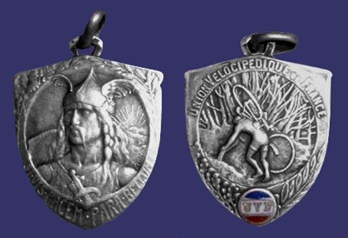 Gallic Warrior - Bicycle Union of France, Pendant Medal, ca. 1900
[b]From the collection of Mark Kaiser[/b]

Undated
