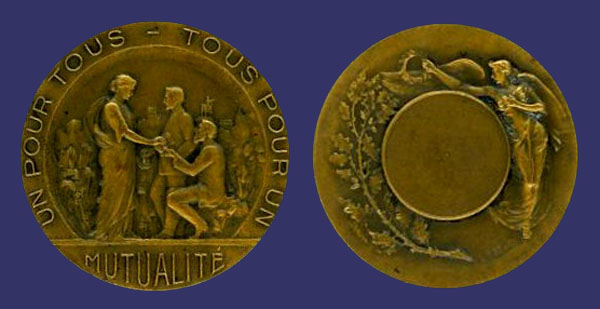 "Mutualit" Award Medal
From the collection of Mark Kaiser
Keywords: art nouveau