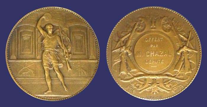 French Shooting Medal
[b]From the collection of Mark Kaiser[/b]

Reverse by Charles Degeorge, undated
