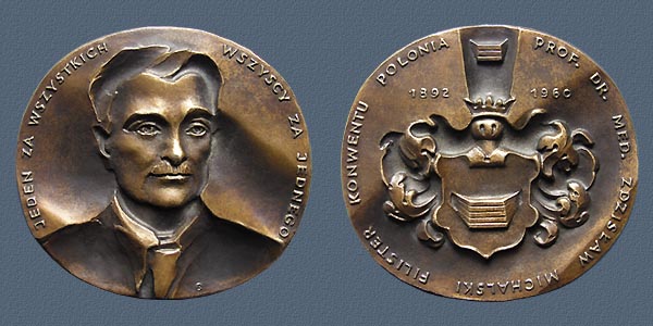 PROF.DR.MED. ZDZISLAW MICHALSKI, cast bronze, 90x99 mm, 1986
Keywords: contemporary