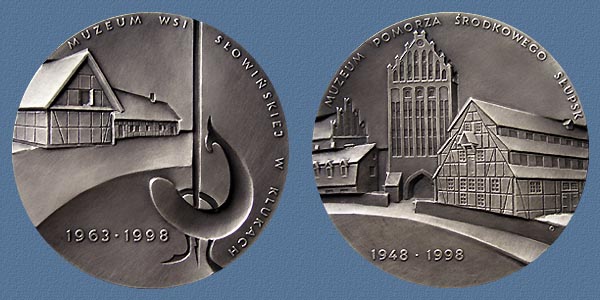 50th ANNIVERSARY OF THE MUSEUM IN SLUPSK, struck tombac, 70 mm, 1998
Keywords: contemporary