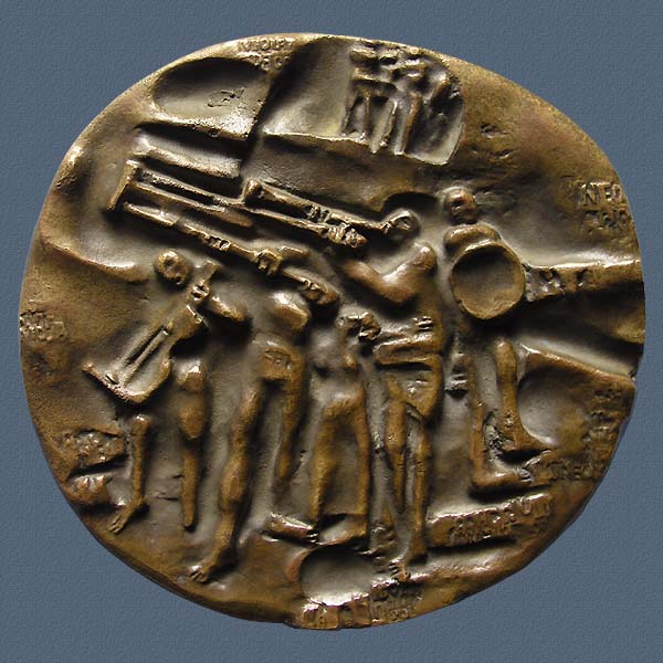 MUSICIANS, cast bronze, Obverse, 145x153, 1969
