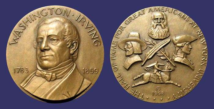 #42, Washington Irving (Elected 1900), by Adolph Block, 1968
