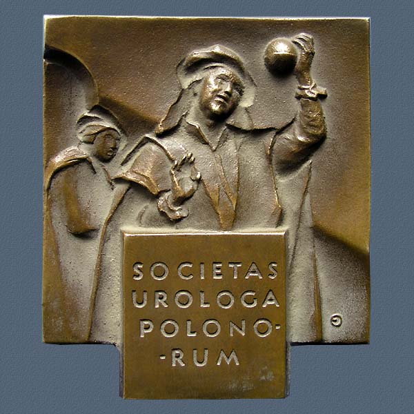 SOCIETAS UROLOGA POLONORUM (medal-prize), cast bronze, 92x80 mm, 1999, Obverse
Keywords: contemporary