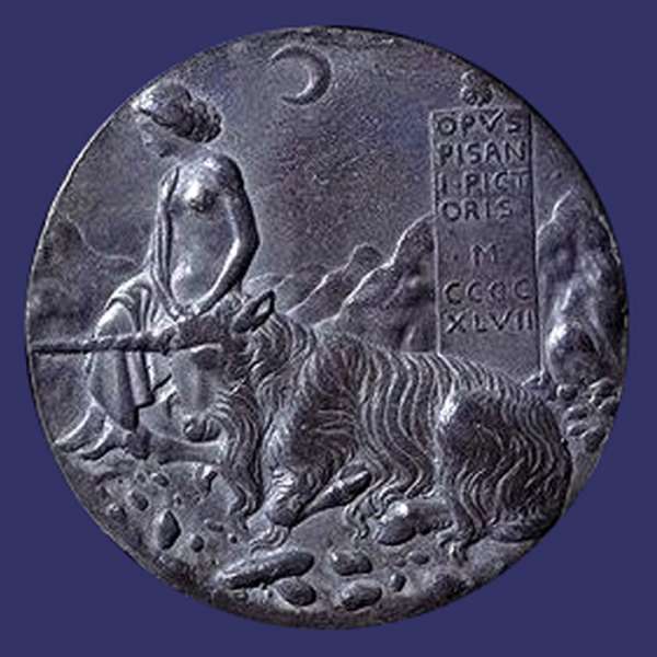 Innocence and Unicorn on a Moonlit Night
ca. 19th Century Cast of this 15th Century Medal
