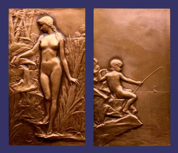"Source et Enfant Pcheur" ("Fishing Boy") Plaque, 1904
[b]From the collection of Mark Kaiser[/b]
Keywords: john_wanted