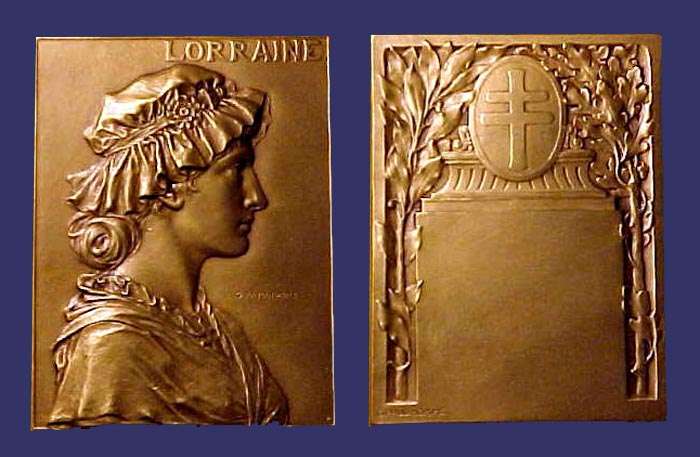 Lorraine Plaque, shortly after WWI
[b]From the collection of Mark Kaiser[/b]
