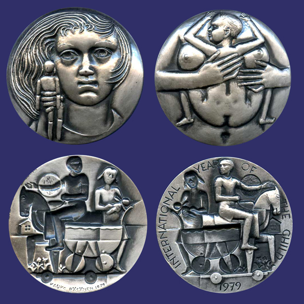 Year of the Child, 1979
[b]From the collection of John Birks[/b]

Silver, 2-part medal
