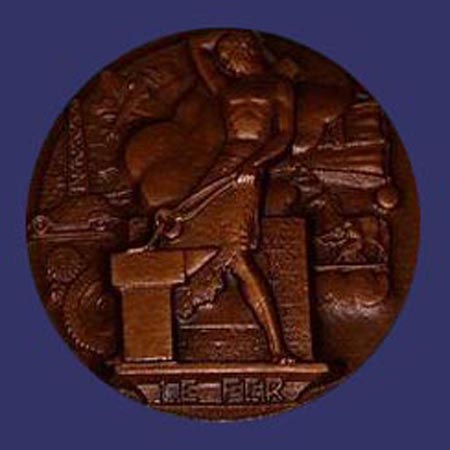 Le Fer, Industry and Architecture Award Medal, 1955
[b]From the collection of Mark Kaiser[/b]
