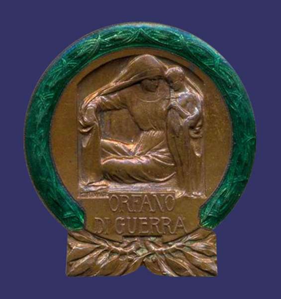 Orfano di Guerra, WWI War Orphan Fundraising Pin
[b]From the collection of Mark Kaiser[/b]

Undated

