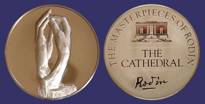 Rodin, Auguste, The Cathedral, Franklin Mint Masterpieces of Rodin Series
