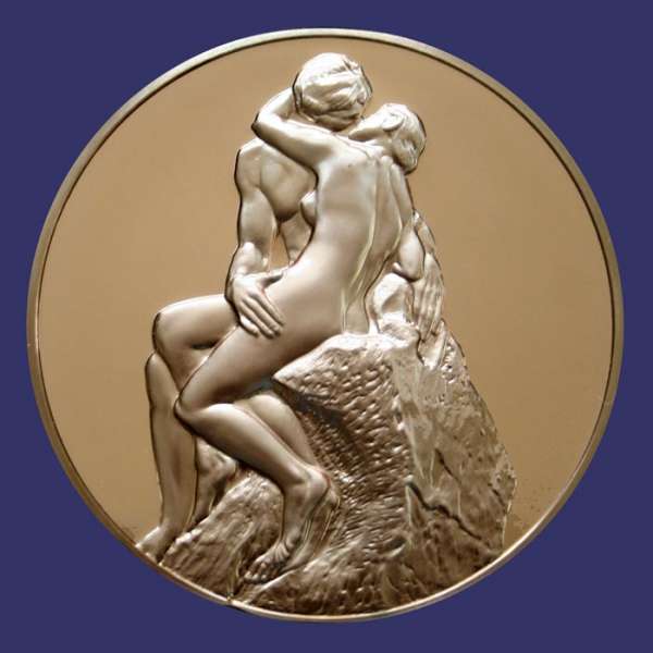 Rodin, Auguste, The Kiss, Obverse, Franklin Mint Masterpieces of Rodin Series
