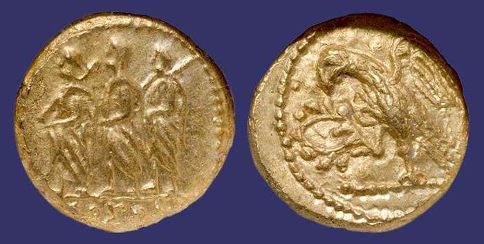 Roman, Brutus, Gold Stater, 44-42 BC
