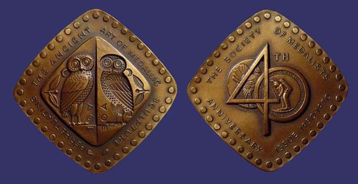 Society of Medalists 40th Anniversary Medal, Bronze, 1970
