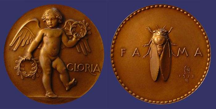 Society of Medalists Issue No. 7, Gloria - Fama, 1933
[b]From the collection of John Birks[/b]
