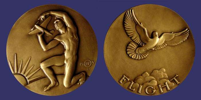 Society of Medalists Issue No. 26, Flight, 1944
[b]From the collection of John Birks[/b]
