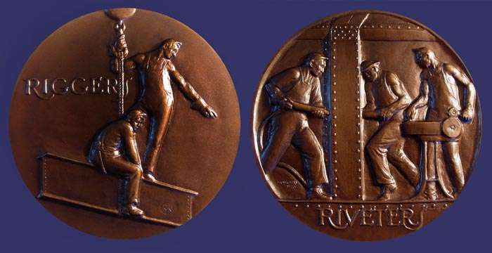 Society of Medalists Issue No. 30, Riggers - Riveters, 1944
[b]From the collection of John Birks[/b]
