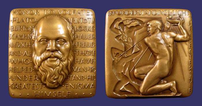 Society of Medalists Issue No. 69, Socrates - Light of Knowledge, 1964
[b]From the collection of John Birks[/b]
