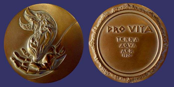 Flame of Life - Pro Vita, Society of Medalists Issue No. 82, 1970
[b]From the collection of John Birks[/b]
Keywords: Tom Allen Jr. life creation god