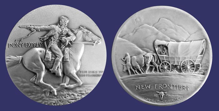 SOM#045, James Earl Fraser, Pony Express - New Frontiers, 1952
