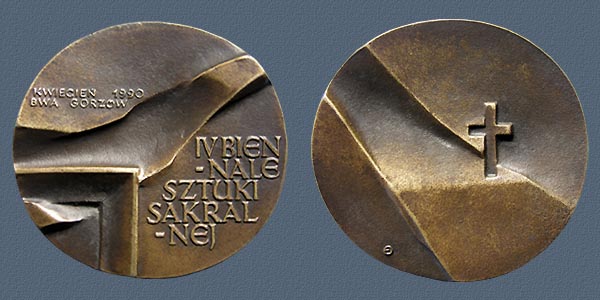 IV BIENNIAL OF THE SACRAL ART, cast bronze, 78x82 mm, 1990
Keywords: contemporary