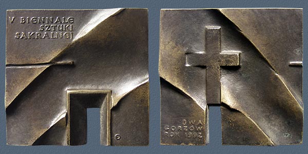 V BIENNIAL OF THE SACRAL ART, cast bronze, 73x76 mm, 1992
Keywords: contemporary