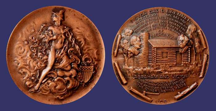 Victor D. Brenner Commemortive Medal
[bPhoto by John Birks[/b]

Designed by Tovio Johnson.  Sculped by Robert Shabel.
Keywords: sold