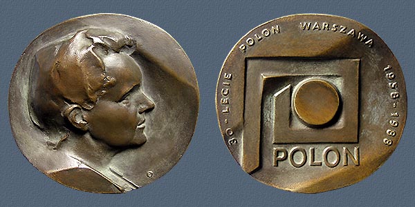 MARIA CURIE-POLON, cast bronze, 80x85 mm, 1988
Keywords: contemporary