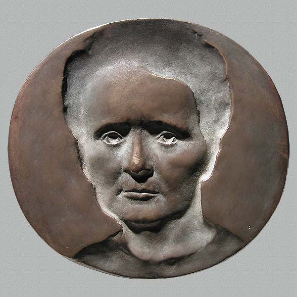MARIA SLODOWSKA-CURIE, cast bronze, 129x139 mm, 1975, Obverse
Keywords: MARIA SLODOWSKA-CURIE, cast bronze, mm,