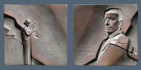 STANISLAW SLIWINSKI, cast bronze, 104x100 mm, 1988
Keywords: contemporary