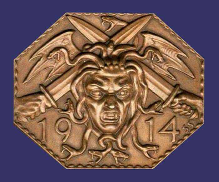 Medusa, Austro-German WWI Propaganda Medal, 1914
[b]From the collection of Mark Kaiser[/b]
