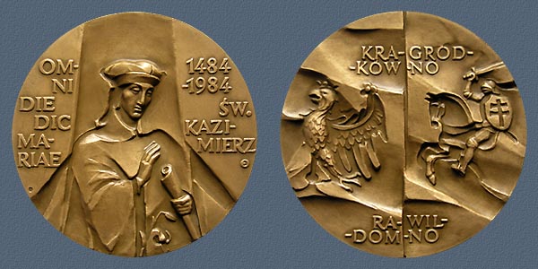 ST. KAZIMIERZ,  struck tombac, 70 mm, 1984
Keywords: contemporary