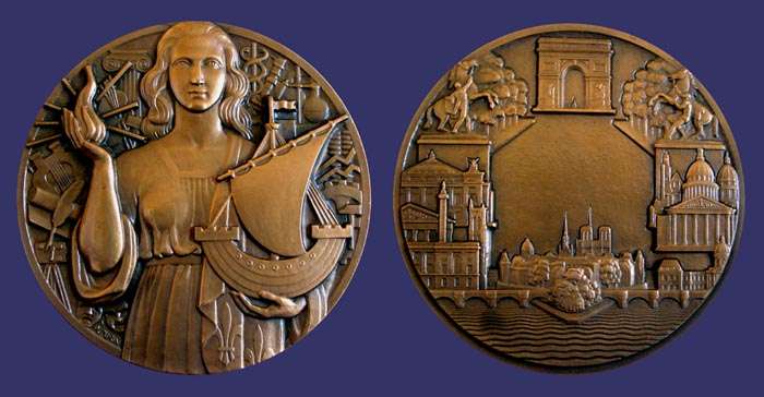 Parisian Culture Award Medal, 1982
[b]From the collection of John Birks[/b]

Originally designed in ca. 1960

