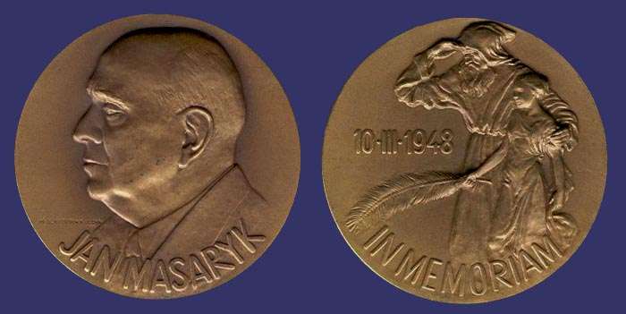 Jan Masaryk Funeral Medal, 1948
[b]From the collection of Mark Kaiser[/b]
