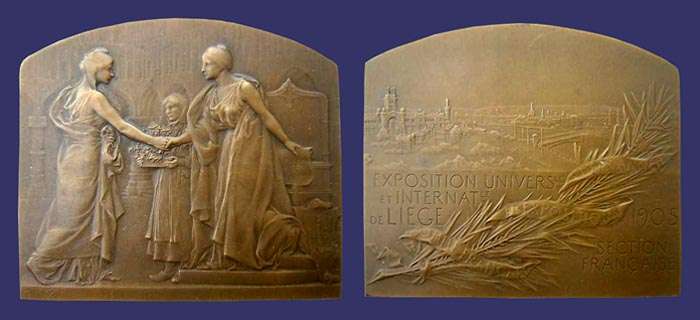Liege International Exposition - French Section Plaque, 1905
[b]From the collection of Mark Kaiser[/b]
Keywords: frederick_de_vernon