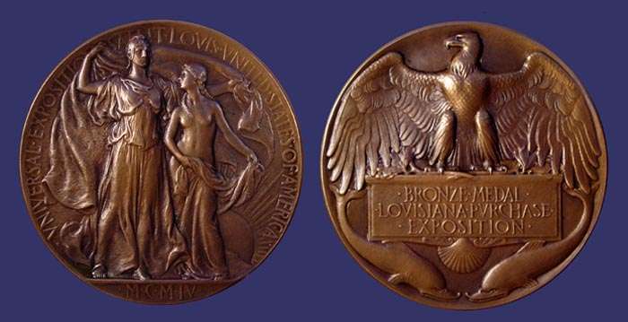 Louisiana Purchase Universal Exposition, St. Louis, Bronze Medal, 1904
[b]From the collection of John Birks
