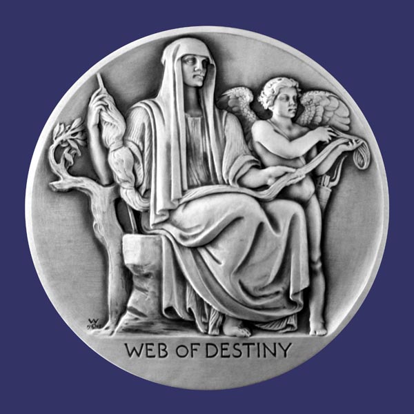 Weinman, Adolph Alexander, Society of Medalists No. 39, Genesis - Web of Destiny, 1949, Reverse
Special Edition, Silver
