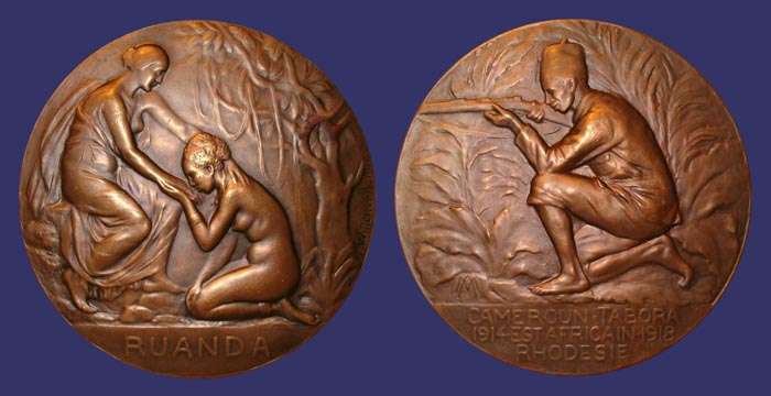 Ruanda Medal, Cameroon and East Africa Campaigns, 1918
Keywords: WWI john_wanted