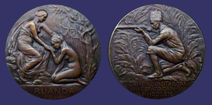 Ruanda Medal, Cameroon and East Africa Campaigns, 1918
[b]From the collection of Mark Kaiser[/b]
Keywords: john_wanted