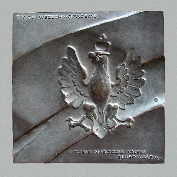 PROF. STANISLAW WOJCIECHOWSKI, cast bronze, 108x108 mm, 1991, Reverse
Keywords: contemporary