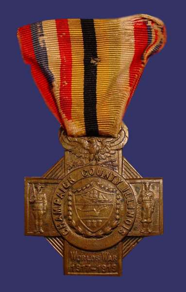 World War I Participation Medal, Champaign County, Illinois, USA
[b]Awarded to Charles Newton Rowlen of Champaign, Illinois[/b]
