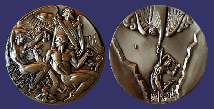 Society of Medalists Issue No. 126, Adam and Eve - Retribution, 1993
