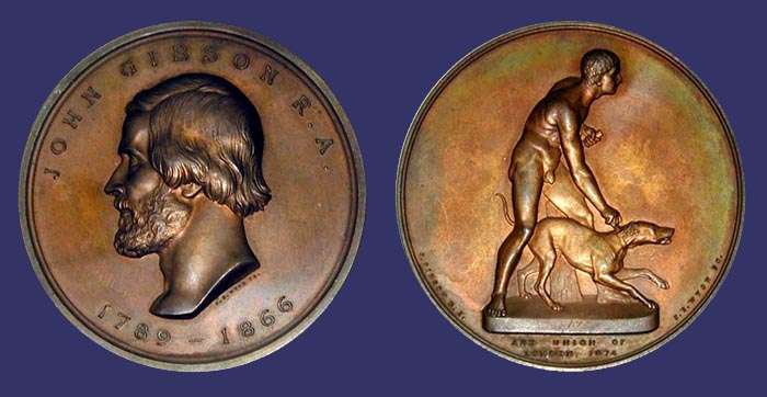 John Gibson, R. A. Commemorative Medal, 1874
[b]From the collection of Mark Kaiser[/b]
