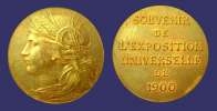 Daniel-Dupuis, Jean-Baptiste, Ceres, 1900 Paris Universal Exposiion Souvenir Medal-combo.jpg