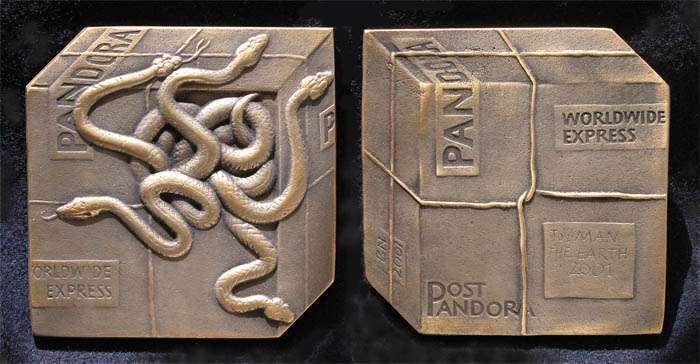 PANDORA'S BOX, 2001, 100 mm, Brass
Keywords: contemporary