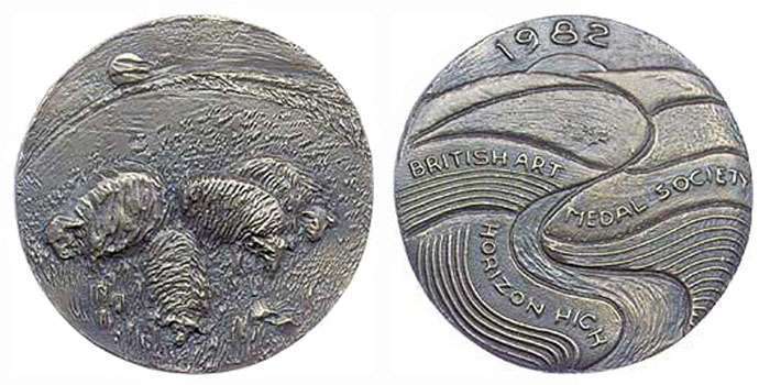 Sheep Moor II, 1982, 78 mm, Bronze, British Art Medal Society
