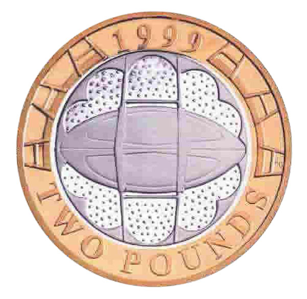 Two Pound Coin, 1999, 28 mm
