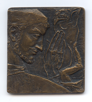 LEDEL Dolf - Create
LEDEL  Dolf  (1893-1976) Belgian sculptor
1954	Creer
70,15 x 76.15 mm.  Fonson  bronze

